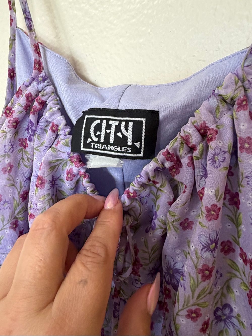 Reformation vintage purple Lavender grunch 90s y2k Floral Midi Dress - Picture 5 of 7